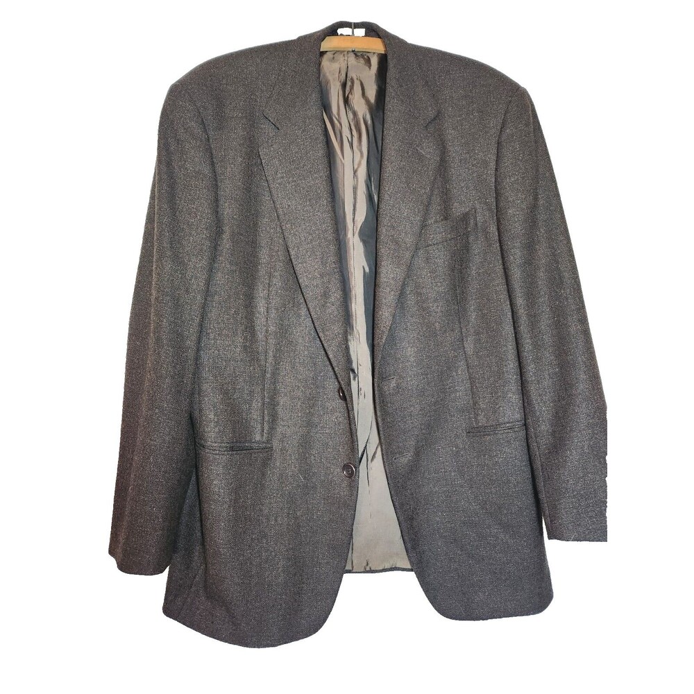 Vestimenta SPA Italian Wool Cashmere tweed speckle  brown Jacket Size 40Reg